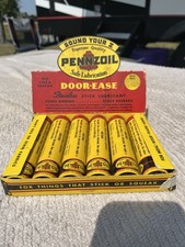 VINTAGE PENNZOIL DOOR-EASE STICK LUBRICANT-FULL STORE DISPLAY WITH 6 NOS STICKS picture