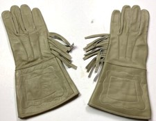 INDIAN WARS US ARMY CAVALRY LEATHER GAUNTLETS GLOVES W/FRINGES-LARGE picture