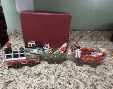 Villeroy & Boch Christmas Toys Memory Train Locomotive Set Porcelain Tealight picture