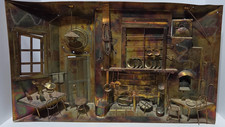 Vintage Copper Metal 3D INSIDE House Wall Hanging Art Sculpture MCM Brutalist picture