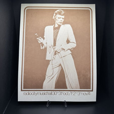 1974 Radio City Music Hall Promotion David Bowie Flyer RARE MINT CONDITION picture
