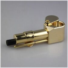 ONE CLASSIC BRASS TOBACCO PIPE Hitter With Cover bottom Trap & Pouch proto like. picture