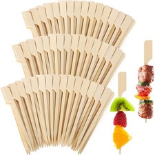 200PCS Cocktail Picks, 3.5 in Small Bamboo Skewers, Cupcake Topper Sticks picture