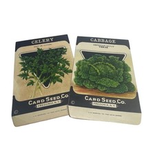 Vintage Card Seed Co Celery & Cabbage Seed Packets Fredonia NY Garden Decor picture
