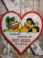 VINTAGE RATFINK PORCELAIN SIGN 30