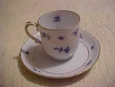 SCHUMAN AUZBERG GERMANY CUP AND SAUCER, BLUE FLOWERS picture