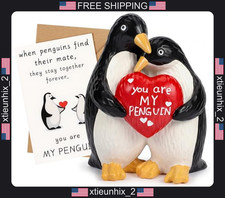 Penguin Couple Figurine Romantic Gift for Anniversary or Birthday picture