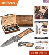 GiveGreatGift 25  Anniversary for Men Gifts, 25th Wedding brown black picture