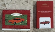 Hallmark 1969 & 1971 Pontiac GTO  Judge Collectors Series Ornaments  picture