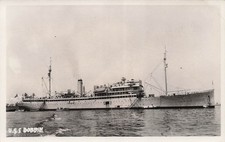 RPPC USS Dobbin Military Navy Ship WWII destroyer Photo Vtg Postcard 51A picture