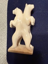 Pudio Antique Inuit Carving Native Polar Bears picture