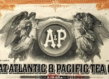 Vintage 1950s-1970s A&P Stock Certificate 🧡 Great Atlantic & Pacific Tea Share picture