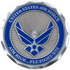United States Air Force Challenge Coin Brass Collectible with Enameled Coloring picture