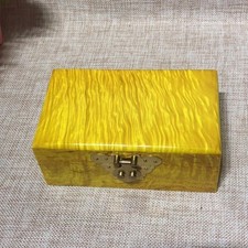 Golden Nanmu Jewelry Box 15×9×6cm Luxury Solid Wood Jewelry Storage Box hot picture