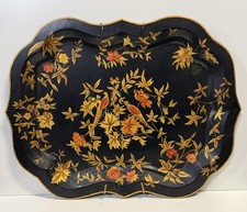 Vintage Large Tole Hand Painted Tray picture