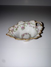 Theodore Haviland Limoges Dulin & Martin Pink Roses Gold Handled Dish picture