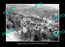 OLD LARGE HISTORIC PHOTO KENDALL MONTANA, VIEW OF THE TOWN c1905 picture
