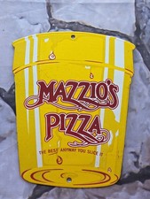VINTAGE 1950'S MAZZIOS PIZZA PORCELAIN SIGN 9