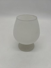 Vintage Frosted Cognac Brandy Snifter • Large Drinking Glass picture