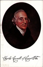 Charles Carroll of Carrollton Signer Declaration Independence Postcard 1970 picture