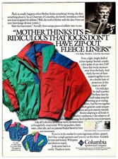 Vintage 1990s Columbia Jacket - Original Print Advertisement (8x11) picture