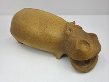 Vintage Bennington Pottery Vermont Hippopotamus Ceramic Bank #1565 picture