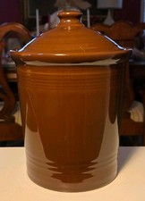 Fiesta Retired Chocolate Medium 2 Quart Canister Lid HTF Homer Laughlin picture