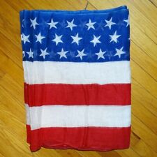 Old Patriotic American Flag Gauze Bunting Banner Fabric Stars Stripes 280”x22