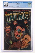 Thing #7 - Charlton Comics 1953 CGC 3.0 Injury-to-eye cover. picture