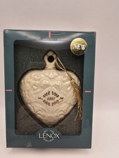 Lenox 1997 Annual Christmas Ornament Puffy Embossed Heart  Mint in Box picture