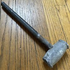 Vintage 3lb Lead Hammer 3.5” Head 1.5” Face Filled Handle 2.13lbs Machinist Tool picture