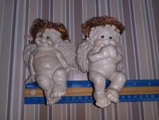 Dreamsicles Lot of 2 Shelf Sitting Cherub Angel Vintage 1992-94 picture