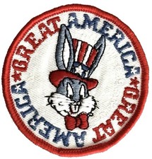 Vtg Six Flags Great America Patch Bugs Bunny Looney Tunes Bicentennial Souvenir picture