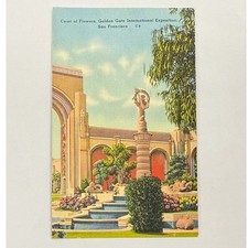 1939 Golden Gate International Exposition Postcard Court of Flowers SF picture