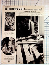 1930s Norman Bel Geddes Tomorrow's City Shell Gas Ad Vintage Ephemera picture