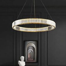 Contemporary Dimmable Gold Ring Pendant Light with Remote - 24 Round picture