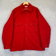 Vintage 70's Boy Scouts Of America Wool Jacket Men's Size 44 Red USA Made picture