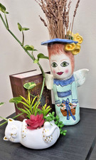 Vintage Bella Casa Gloria Angel Vase Susan Paley GANZ Ceramic 10