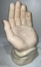 Vintage Large Painted Ceramic Plaster Hand Sculpture Statue Realistic picture