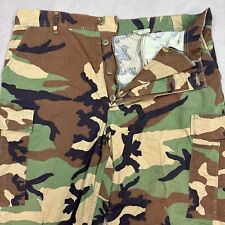 US Military Trousers Mens Large Green Pant Woodland Camo Cargo Combat Extra Long picture