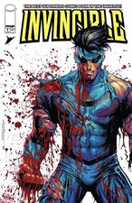 Invincible #1 Tyler Kirkham Battle Damage Nycc Blue Costume Foil Presale 10/25 picture