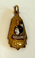Huron Indians High School Ann Arbor Vintage Charm Pendant gold filled picture