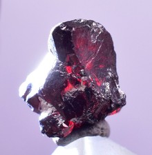 1cms PROUSTITE RED RUBY SILVER PERU UCHUCCHACUA MINE MINERAL SPECIMEN HB289 picture