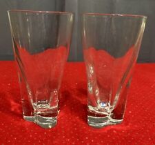 Heavy Triangle Bottom Beer Glasses Set Of Two picture