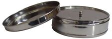 Stainless Steel Indian Spice Box, Indian Double Lid Masala Dabba, Masala Box Ste picture