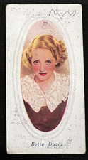 BETTE DAVIS 1936 Godfrey Phillips Cigarettes Embossed Tobacco Screen Stars #6 picture