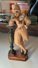 ANRI Italy Pierrot Wood Clown Mira Fujita Limited Edition 303/2500 6 inches picture