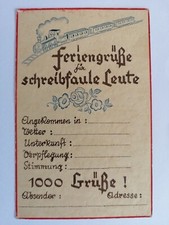 POSTCARD wants card GERMANY train train HOLIDAY GREETINGS for WRITING LAZY PEOPLE picture