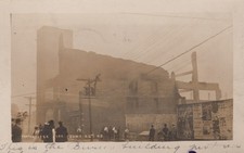 Port Chester NY Fire June 22 1908 RPPC Real Photo Postcard Disaster Ruins Crowd picture