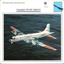 Canadair CP-107 ARGUS Reconnaissance Warplane Card - Edito Service Canada picture